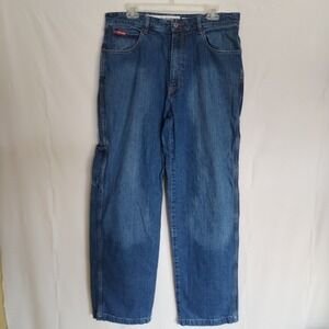 Ecko Unltd. Unlimited Men's Dark Blue Denim Jeans 36x31 Athletic Carpenter Vtg